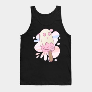 Pastel Goth ghost Ice Cream round shape Tank Top